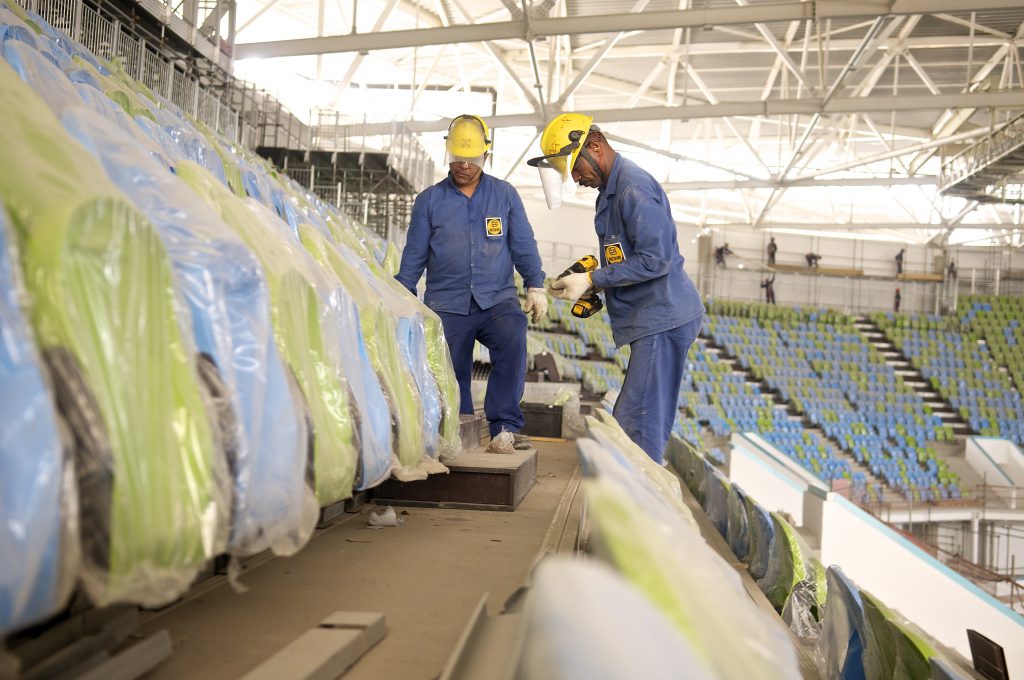 O cenário olímpico Rio 2016.